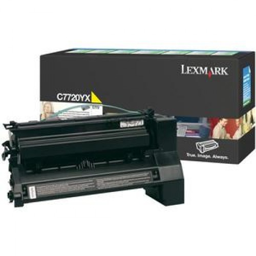 Original Genuine LEXMARK C7720YX YELLOW EXTRA HIGH CAPACITY for LEXMARK C772, X772 SERIES